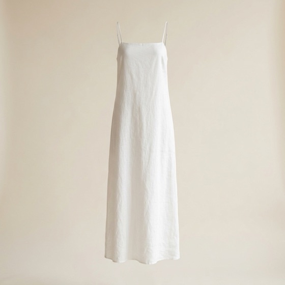 White linen maxi dress